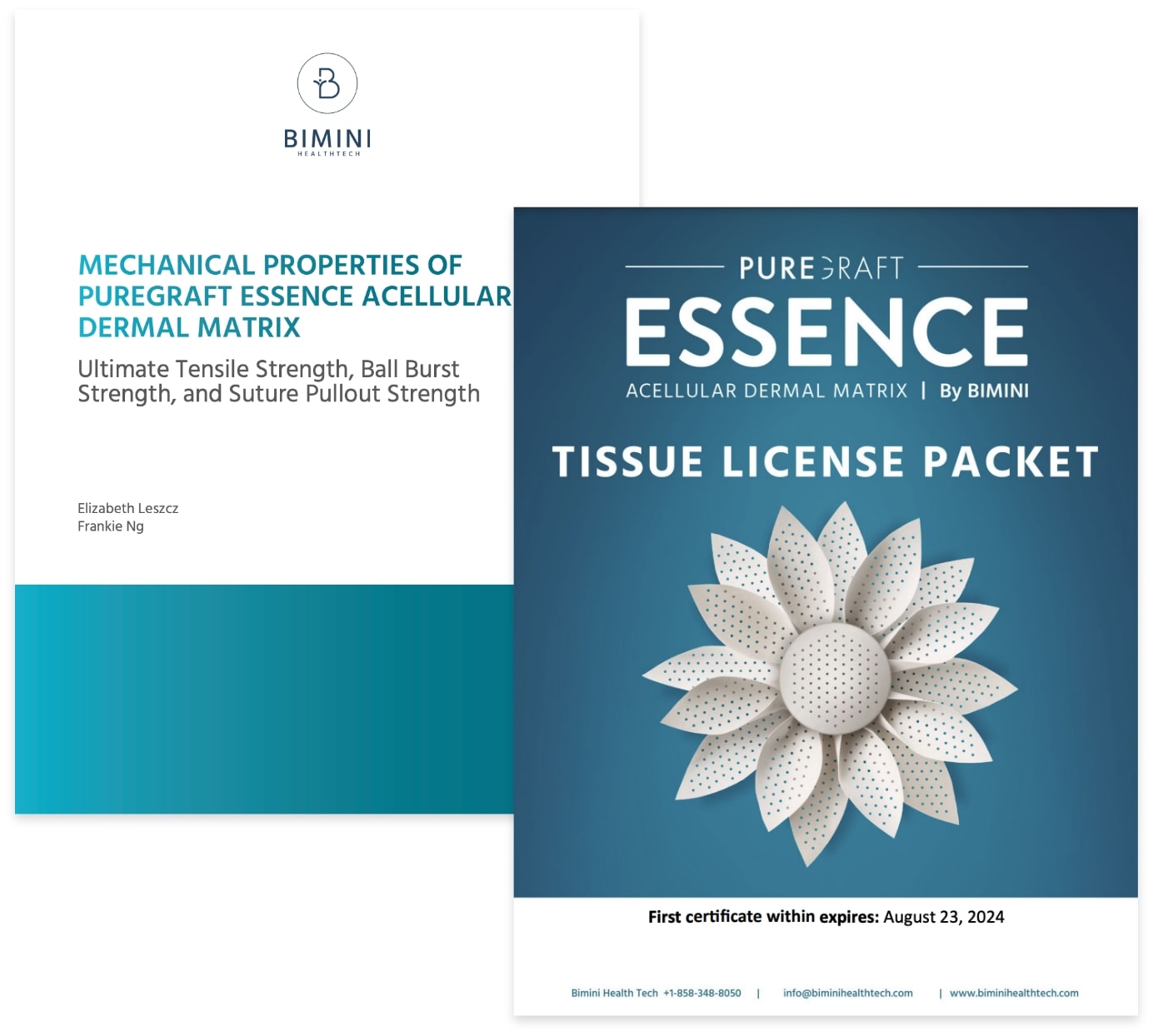 Puregraft Essence papers ADM white paper and ADM Tissue License